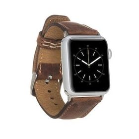 Bouletta 42-44-45 mm G2 Kahverengi Apple Watch Uyumlu Deri Kordon