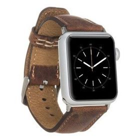 Bouletta 42-44-45 mm G2 Kahverengi Apple Watch Uyumlu Deri Kordon