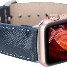 Bouletta 42-44-45 mm G3 Lacivert Apple Watch Uyumlu Deri Kordon