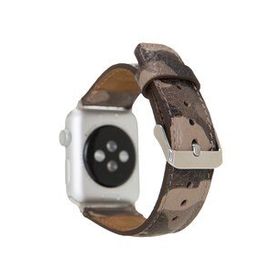 Bouletta 42-44-45 mm Kamuflaj Bej Apple Watch Uyumlu Deri Kordon