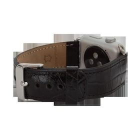 Bouletta 42-44-45 mm Kroko Siyah Apple Watch Uyumlu Deri Kordon