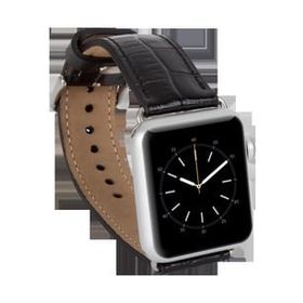 Bouletta 42-44-45 mm Kroko Siyah Apple Watch Uyumlu Deri Kordon