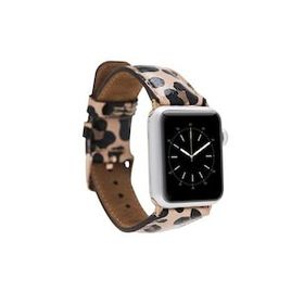 Bouletta 42-44-45 mm Leopar NE Apple Watch Uyumlu Deri Kordon