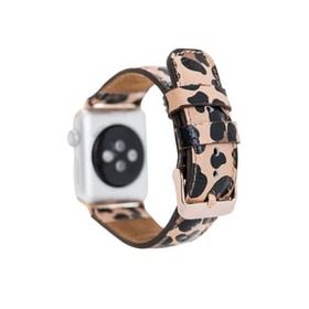 Bouletta 42-44-45 mm Leopar NE Apple Watch Uyumlu Deri Kordon