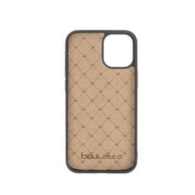 Bouletta Apple iPhone 12 Mini Uyumlu Deri Arka Kapak RST2EF Taba