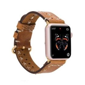 Bouletta Aqua V18 42-44-45 mm Taba Apple Watch Uyumlu Deri Kordon