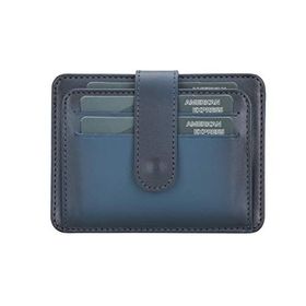 Bouletta BLW019 BRN4EF Slim Çok Bölmeli Deri Mavi Unisex Kartlık