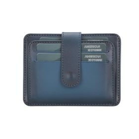 Bouletta BLW019 BRN4EF Slim Çok Bölmeli Deri Mavi Unisex Kartlık