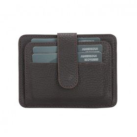 Bouletta BLW019 FL18 Kahve Slim Çok Bölmeli Unisex Deri Kartlık