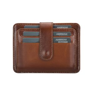 Bouletta BLW019 RST2EF Slim Çok Bölmeli Taba Deri Unisex Kartlık