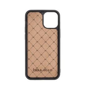 Bouletta BRN4EF Mavi Apple iPhone 12 mini Uyumlu Deri Arka Kapak
