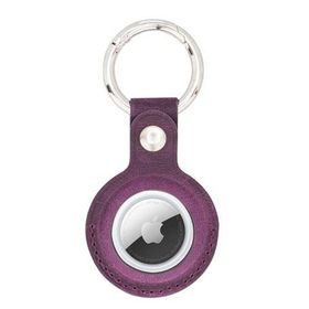 Bouletta CZ7 Arta Apple Airtag Uyumlu Mor Deri Anahtarlık