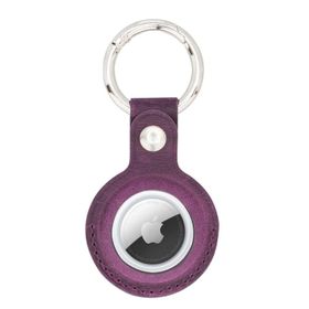Bouletta CZ7 Arta Apple Airtag Uyumlu Mor Deri Anahtarlık