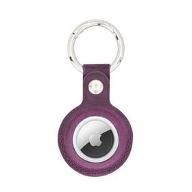 Bouletta CZ7 Arta Apple Airtag Uyumlu Mor Deri Anahtarlık
