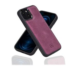 Bouletta CZ7 Mor Apple İphone 13 Uyumlu Deri Arka Kapak