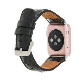 Bouletta DE5 42-44-45 mm Siyah Apple Watch Uyumlu Deri Kordon