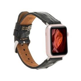 Bouletta DE5 42-44-45 mm Siyah Apple Watch Uyumlu Deri Kordon