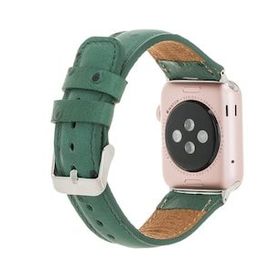 Bouletta DE6 42-44-45 mm Yeşil Apple Watch Uyumlu Deri Kordon