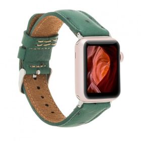 Bouletta DE6 42-44-45 mm Yeşil Apple Watch Uyumlu Deri Kordon
