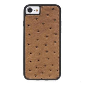 Bouletta DE9 Kahve-Siyah Apple iPhone 7-8-SE Uyumlu Deri Arka Kapak