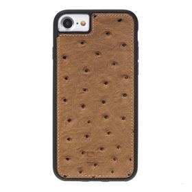 Bouletta DE9 Kahve-Siyah Apple iPhone 7-8-SE Uyumlu Deri Arka Kapak