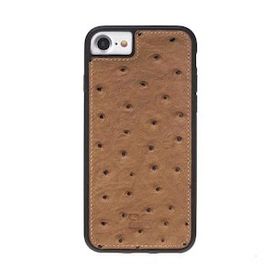 Bouletta DE9 Kahve-Siyah Apple iPhone 7-8-SE Uyumlu Deri Arka Kapak