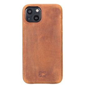 Bouletta F360 G19 Taba Apple iPhone 13 Uyumlu Deri Arka Kapak