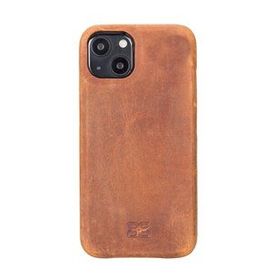 Bouletta F360 G19 Taba Apple iPhone 13 Uyumlu Deri Arka Kapak
