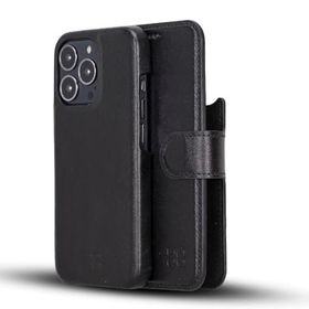Bouletta F360 RST1 Siyah Apple iPhone 13 Pro Max Uyumlu Deri Cüzdanlı Kılıf