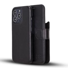 Bouletta F360 RST1 Siyah Apple iPhone 13 Pro Max Uyumlu Deri Cüzdanlı Kılıf