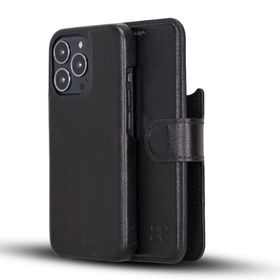 Bouletta F360 RST1 Siyah Apple iPhone 13 Pro Max Uyumlu Deri Cüzdanlı Kılıf