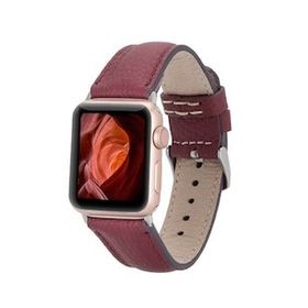 Bouletta Fl6 42-44-45 mm Bordo Apple Watch Uyumlu Deri Kordon