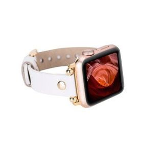 Bouletta FRG F3 38-40-41 mm Beyaz Apple Watch Uyumlu Deri Kordon