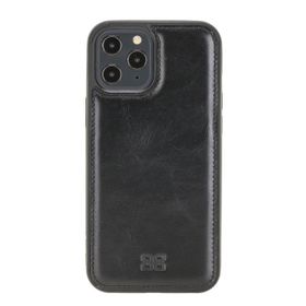 Bouletta Fxc RST1 iPhone 12 Pro Max Siyah Deri Telefon Kılıfı