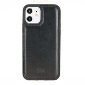 Bouletta FXC RST1 iPhone 12 Siyah Deri Telefon Kılıfı