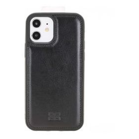 Bouletta FXC RST1 iPhone 12 Siyah Deri Telefon Kılıfı