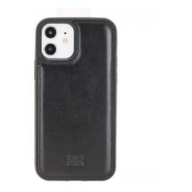 Bouletta FXC RST1 iPhone 12 Siyah Deri Telefon Kılıfı