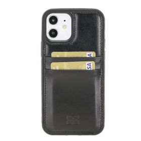 Bouletta FXC RST1 iPhone 12 Siyah Deri Telefon Kılıfı