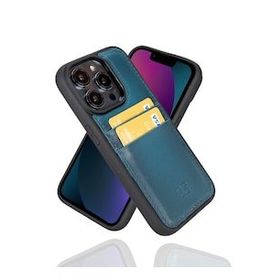 Bouletta FXCP BRN4EF Apple iPhone 14 Pro Deri Mavi Cep Telefonu Arka Kapak