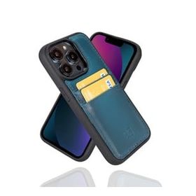 Bouletta FXCP BRN4EF Apple iPhone 14 Pro Deri Mavi Cep Telefonu Arka Kapak
