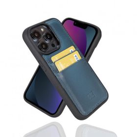 Bouletta FXCP BRN4EF Apple iPhone 14 Pro Deri Mavi Cep Telefonu Arka Kapak