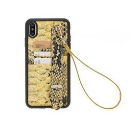 Bouletta FXCP FXH SN14 Apple iPhone XS Max Uyumlu Deri Sarı Cep Telefonu Arka Kapak