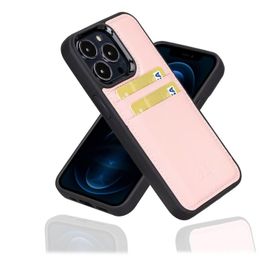 Bouletta FXCP NU2 Apple iPhone 13 Pro Max Deri Pembe Cep Telefonu Arka Kapak