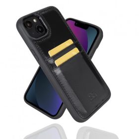 Bouletta FXCP RST1 Apple iPhone 14 Plus Deri Siyah Cep Telefonu Arka Kapak