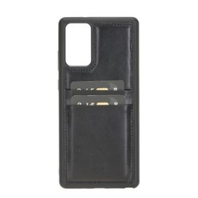 Bouletta FXCP RST1 Samsung Galaxy Note 20 Uyumlu Deri Siyah Cep Telefonu Arka Kapak