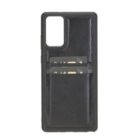 Bouletta FXCP RST1 Samsung Galaxy Note 20 Uyumlu Deri Siyah Cep Telefonu Arka Kapak