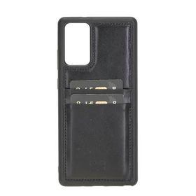 Bouletta FXCP RST1 Samsung Galaxy Note 20 Uyumlu Deri Siyah Cep Telefonu Arka Kapak