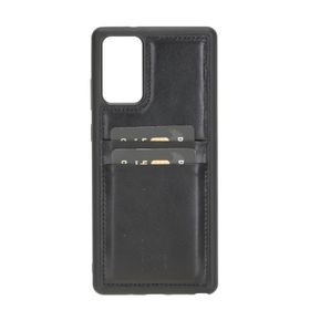 Bouletta FXCP RST1 Samsung Galaxy Note 20 Uyumlu Deri Siyah Cep Telefonu Arka Kapak