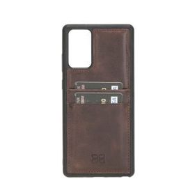 Bouletta FXCP TN03 Samsung Galaxy Note 20 Uyumlu Deri Kahve Cep Telefonu Arka Kapak