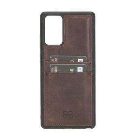 Bouletta FXCP TN03 Samsung Galaxy Note 20 Uyumlu Deri Kahve Cep Telefonu Arka Kapak